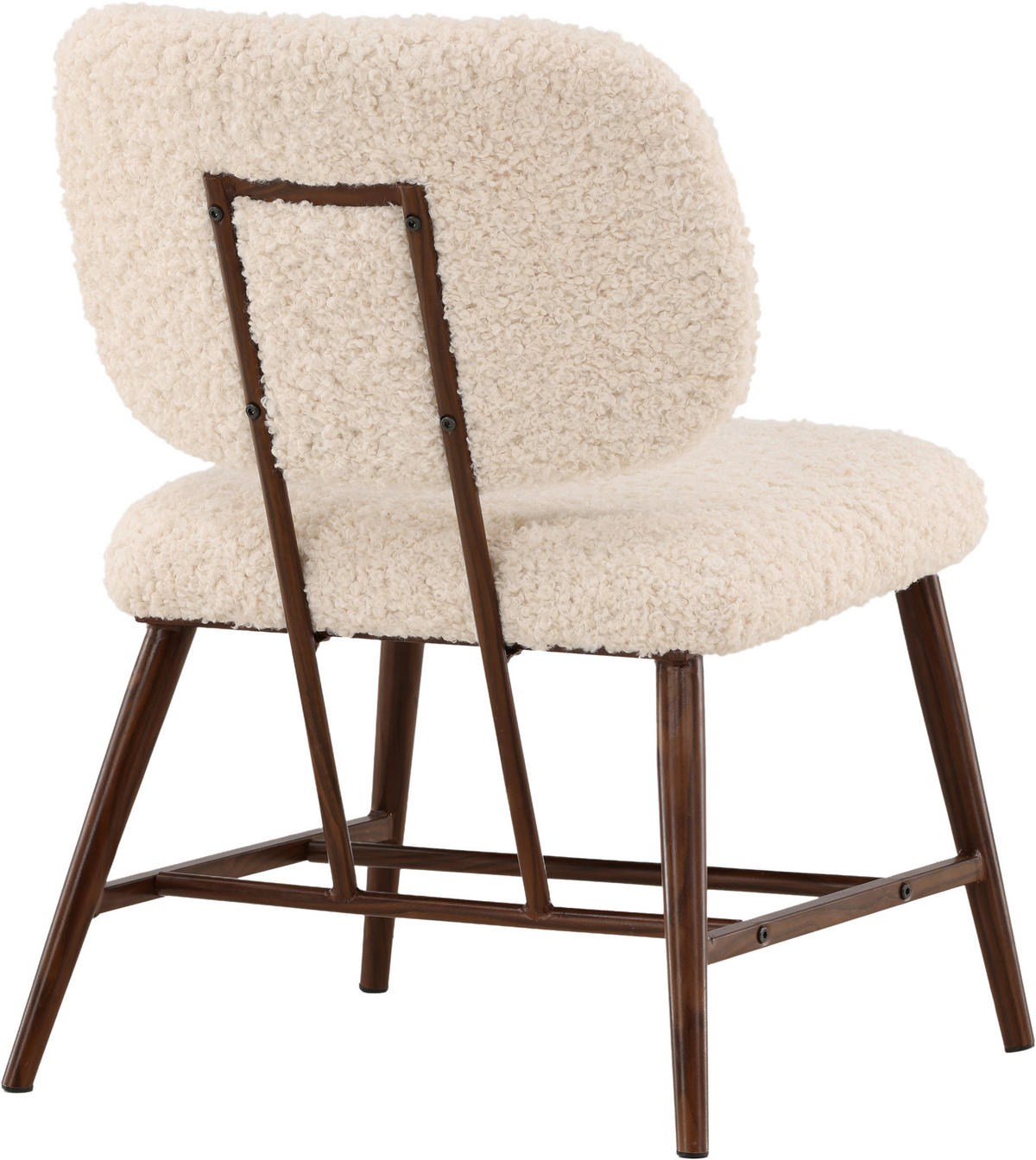 FÅTÖLJ i metall, textil vit  - vit, Design, metall/textil (58/84/62cm) - Livetastic