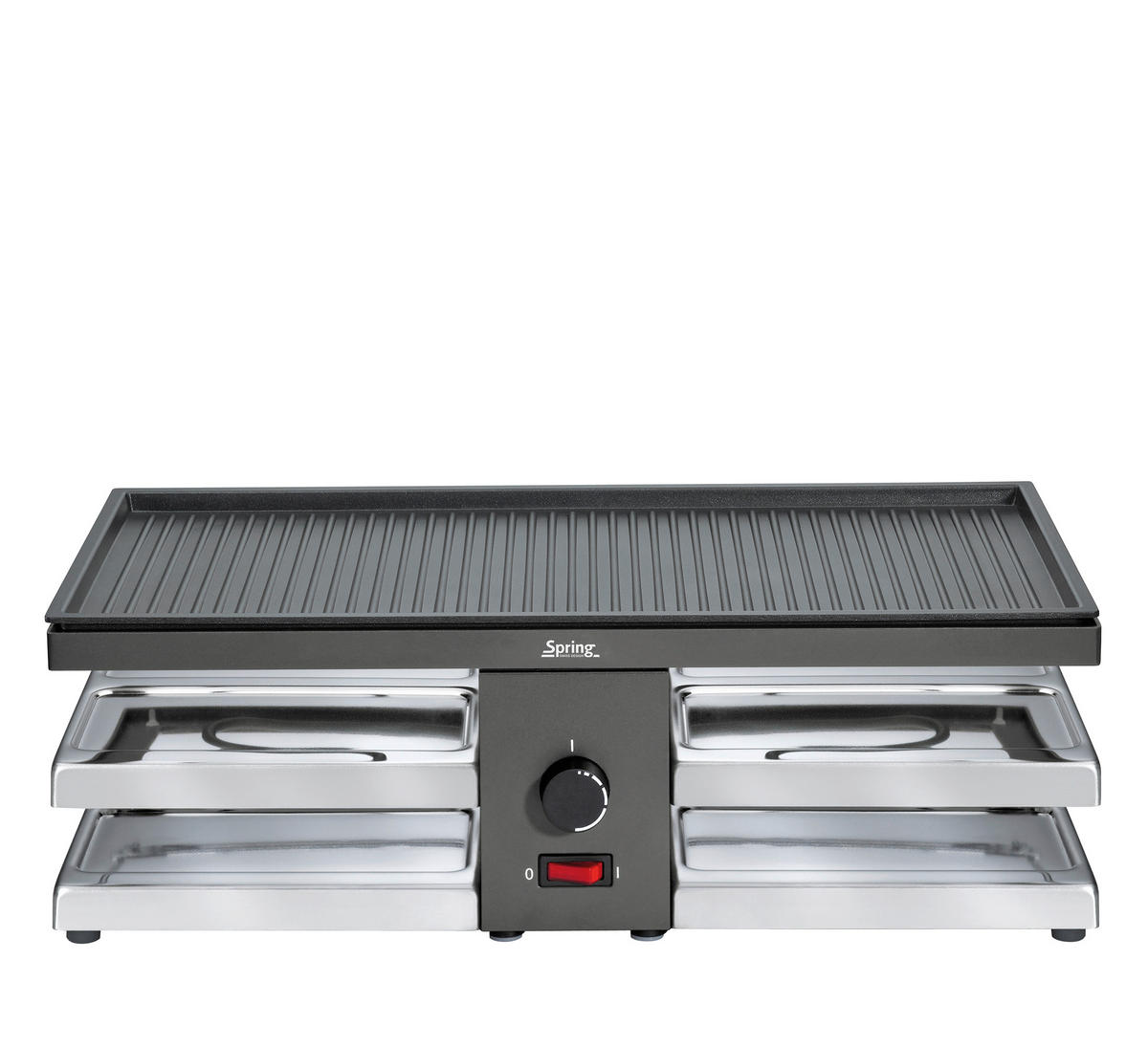RACLETTE-GRILL Raclette8 FUN  - Schwarz, Basics, Metall (47/24/15,5cm) - Spring