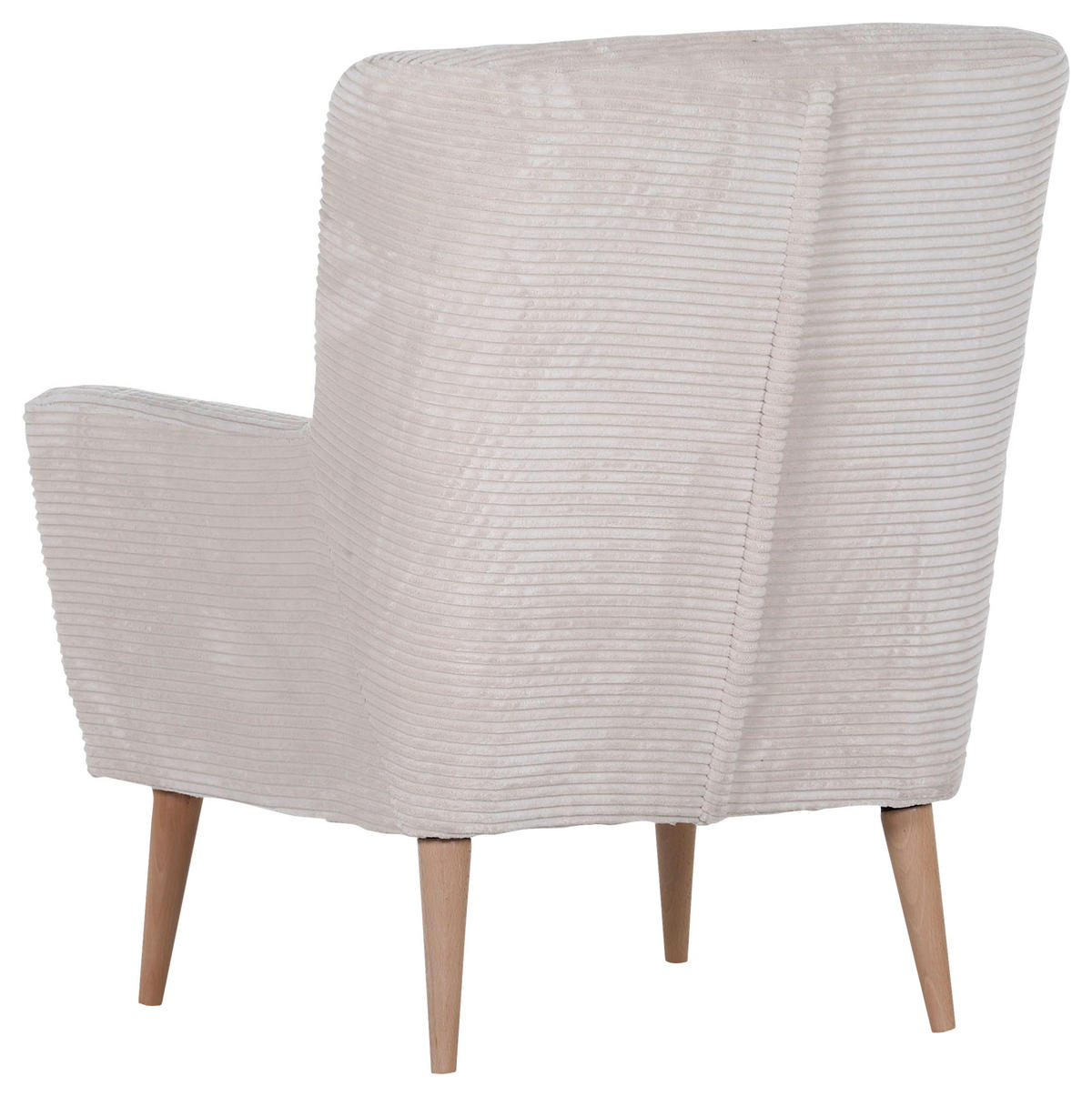 SESSEL in Cord Creme  - Creme/Naturfarben, Trend, Holz/Textil (77/80/93cm)