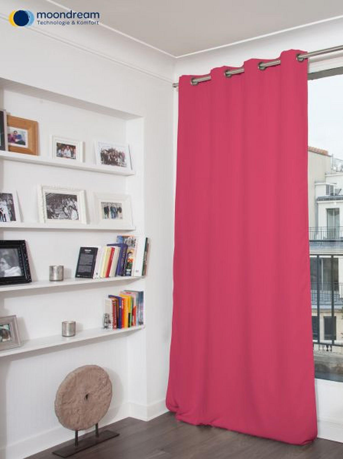 WÄRMESCHUTZVORHANG Verdunkelung 145/260 cm   - Pink, Design, Textil (145/260cm)