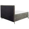 BOXSPRINGBETT 160/200 cm,  in Grau, Topper, H3 + H3 = fest  - Schwarz/Grau, Design, Textil/Metall (160/200cm) - Esposa
