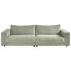 3-SITZER-SOFA in Cord Olivgrün  - Schwarz/Olivgrün, Design, Kunststoff/Textil (290/86/127cm) - Lomoco