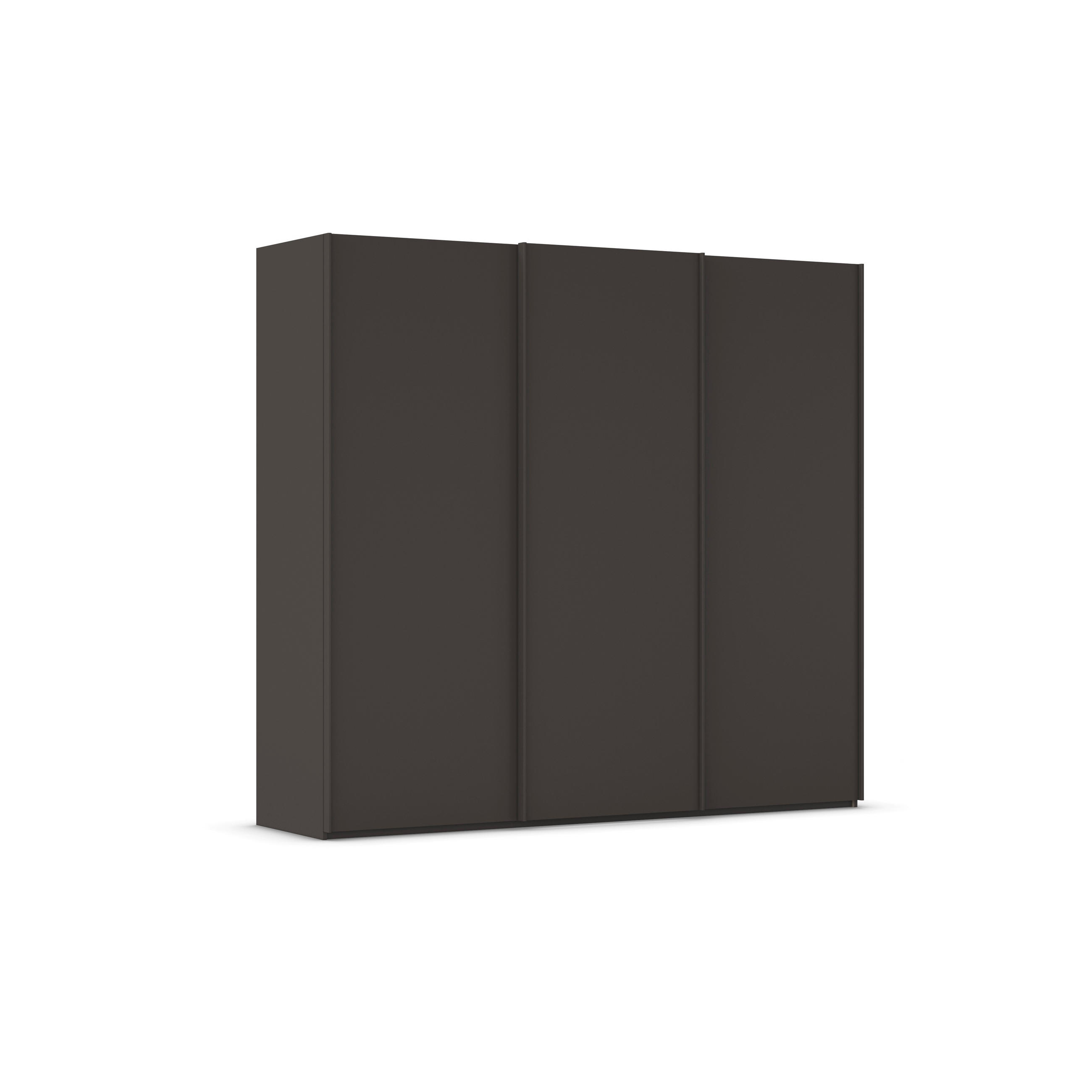 SCHWEBETÜRENSCHRANK 242/223/69 cm,  in Graphitfarben, 3 Tür(en)  - Graphitfarben, Basics, Holzwerkstoff/Metall (242/223/69cm) - Rauch Möbel