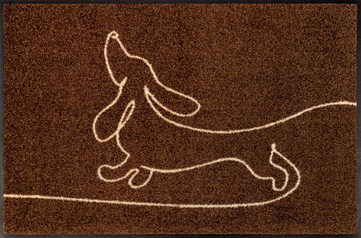 FUßMATTE 50/75 cm Daydreamer  - Braun, Trend, Kunststoff/Textil (50/75cm) - wash+dry