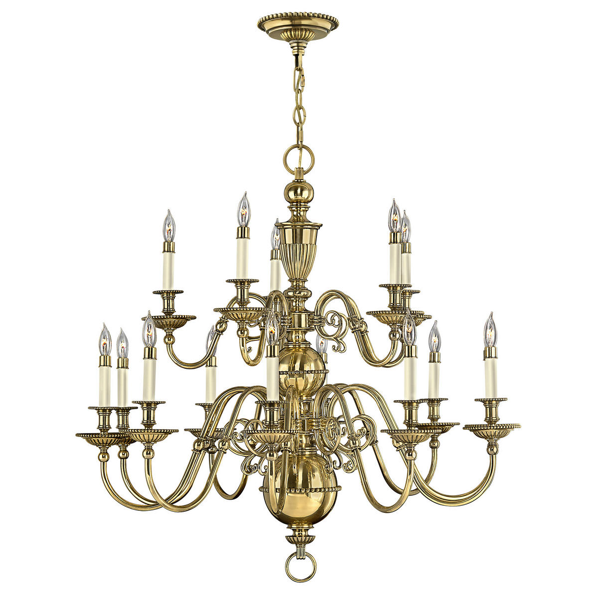 KRONLEUCHTER 94/104 cm   - Messingfarben, Natur, Metall (94/104cm) - Elstead Lighting