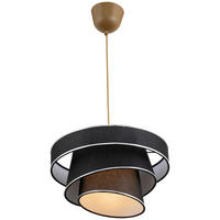 HÄNGELEUCHTE 40/125 cm  - Schwarz, Trend, Kunststoff/Textil (40/125cm) - Novel