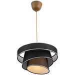 HÄNGELEUCHTE 40/125 cm  - Schwarz, Trend, Kunststoff/Textil (40/125cm) - Novel