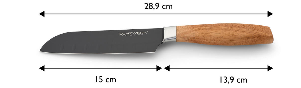 SANTOKUMESSER  - Schwarz, Basics, Holz/Metall (15cm) - Echtwerk