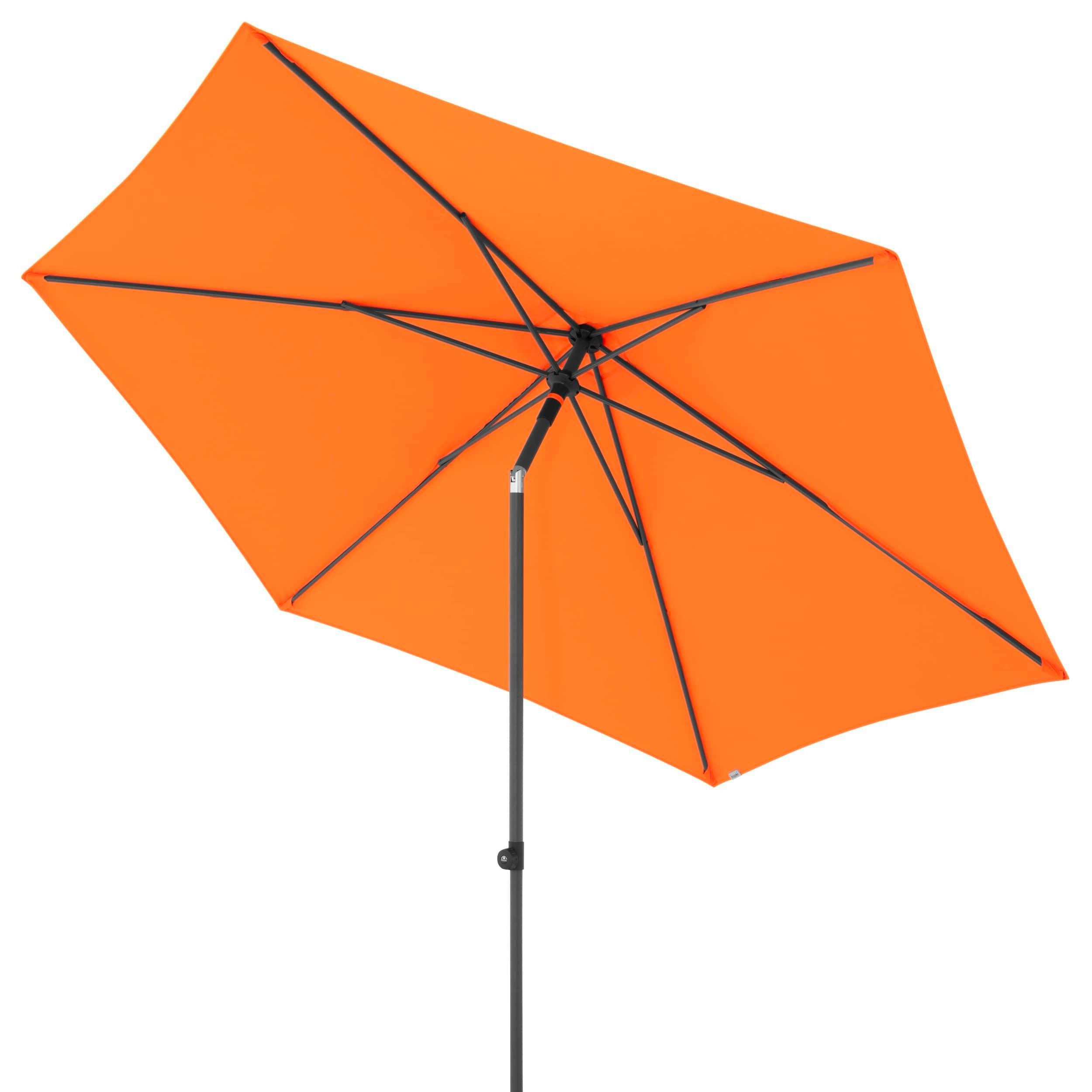 SONNENSCHIRM  300/300 cm  - Anthrazit/Orange, Basics, Textil/Metall (300/300cm) - Doppler