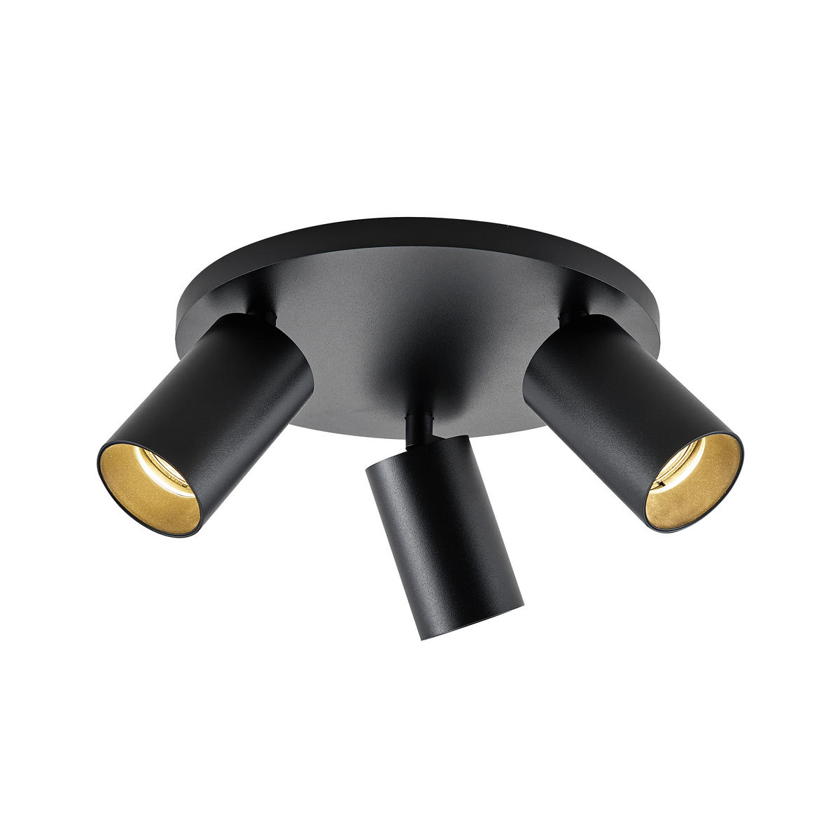 DECKENSTRAHLER - Schwarz, Design, Metall (25/25/12,5cm)