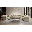 CHESTERFIELD-SESSEL - Wengefarben/Creme, LIFESTYLE, Holz/Textil (115/76,5/96cm) - Landscape