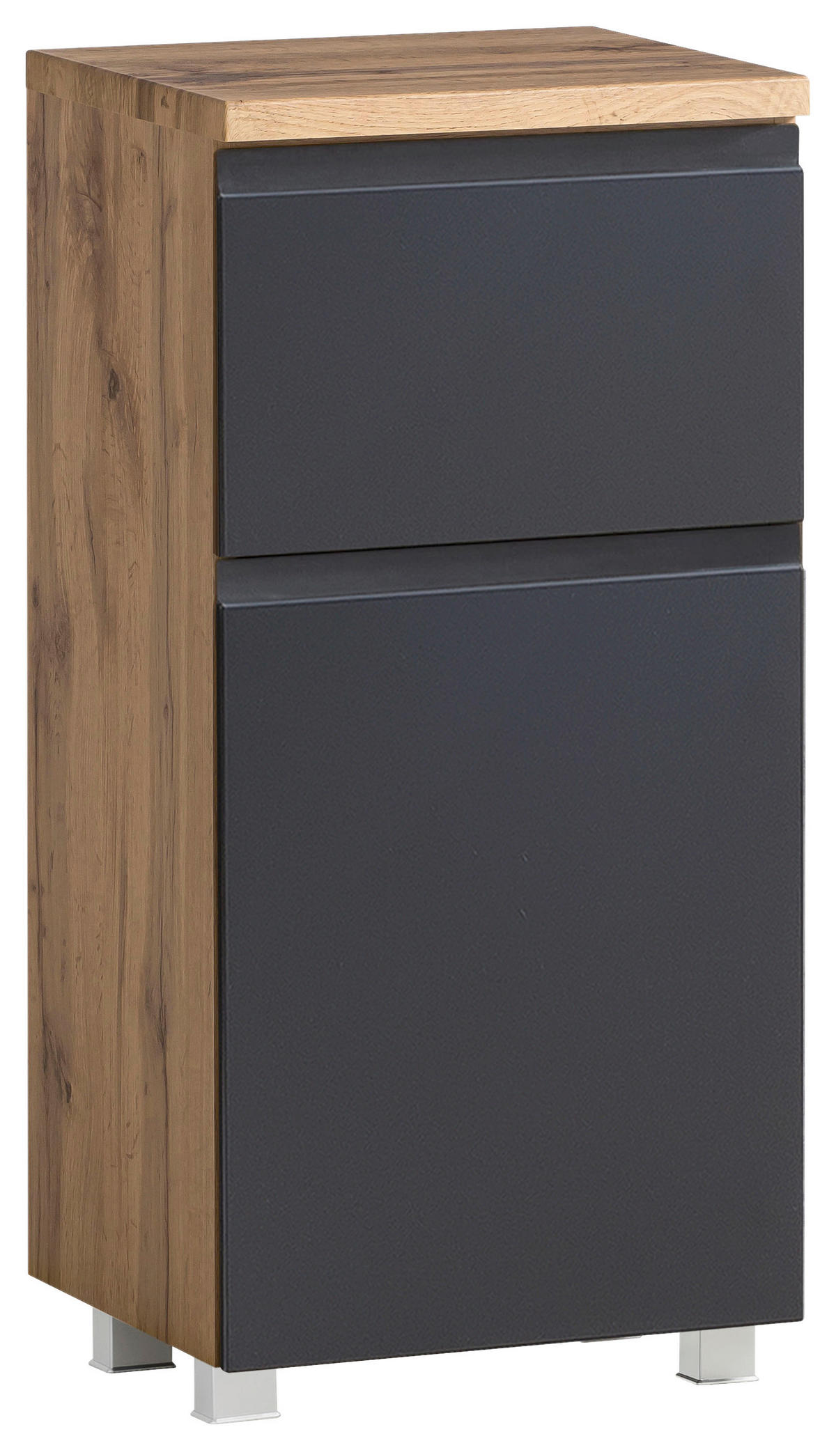 UNTERSCHRANK 40/79/35 cm   - Eiche Wotan/Grau, MODERN, Holzwerkstoff (40/79/35cm) - Held