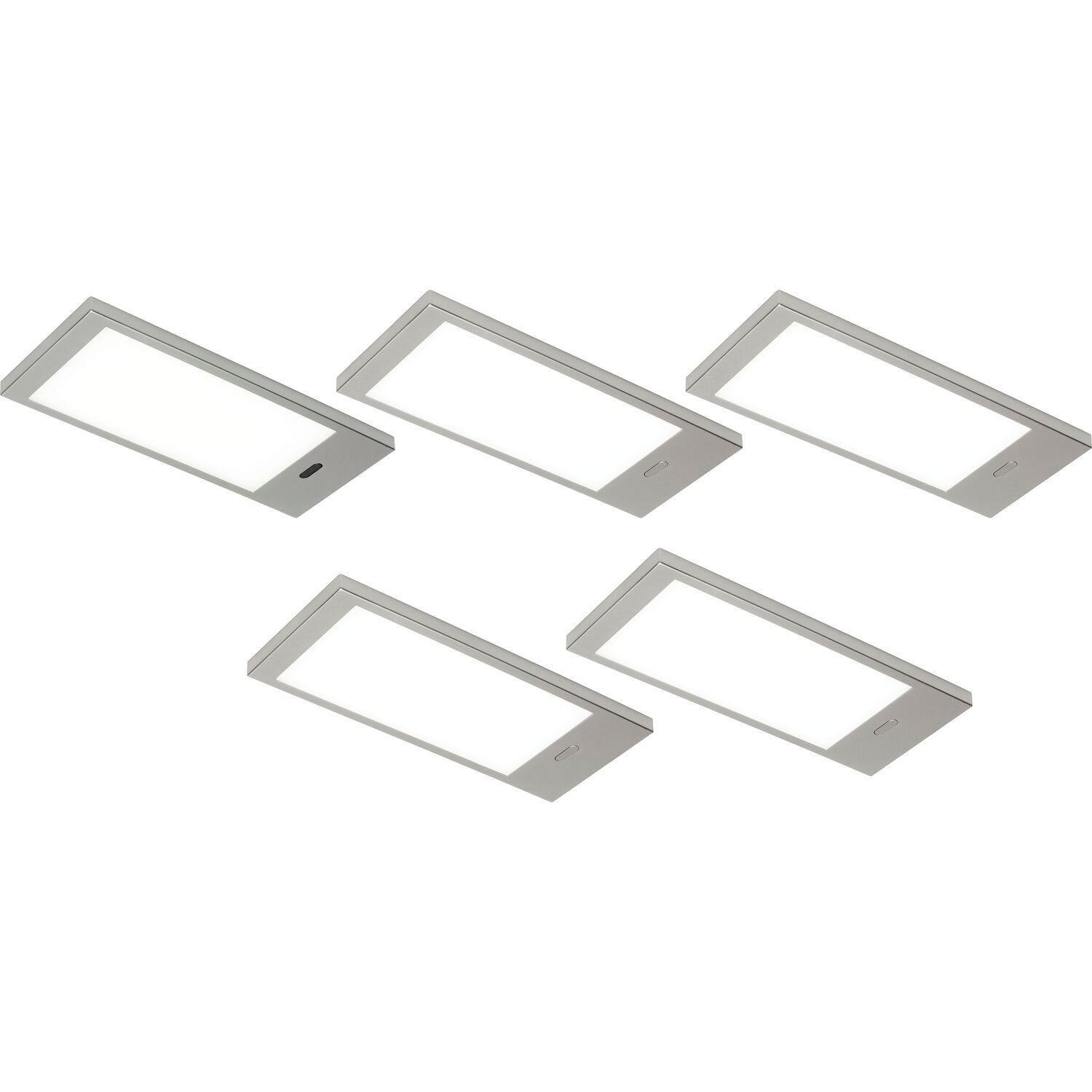 UNTERBAULEUCHTEN-SET - Edelstahlfarben, Kunststoff (18/7,6/0,8cm) - HKT