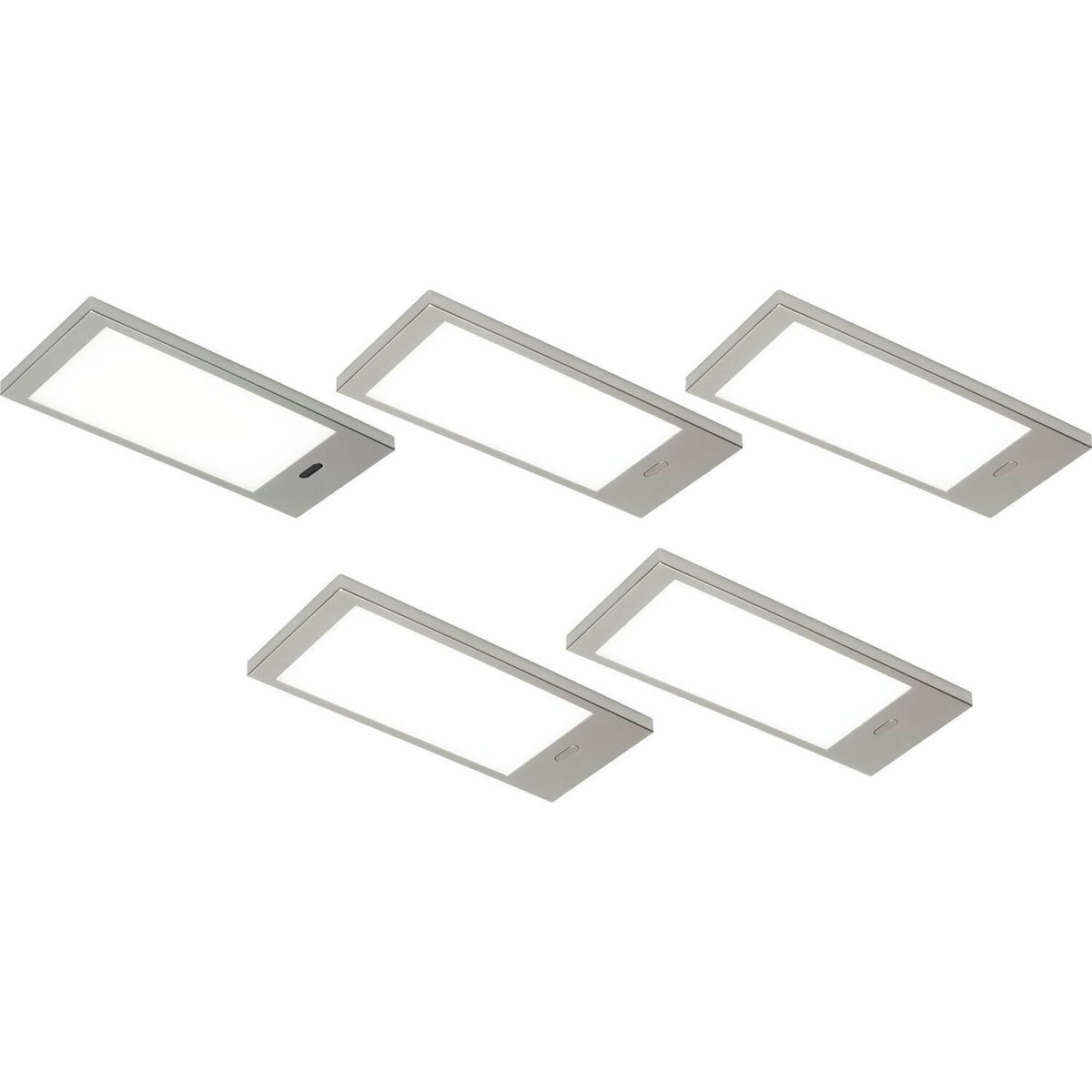 UNTERBAULEUCHTEN-SET - Edelstahlfarben, Kunststoff (18/7,6/0,8cm) - HKT