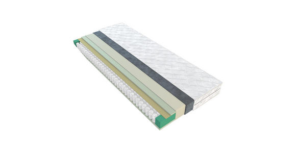 TASCHENFEDERKERNMATRATZE 90/200 cm - Weiß, Basics, Textil (90/200cm) - Sleeptex