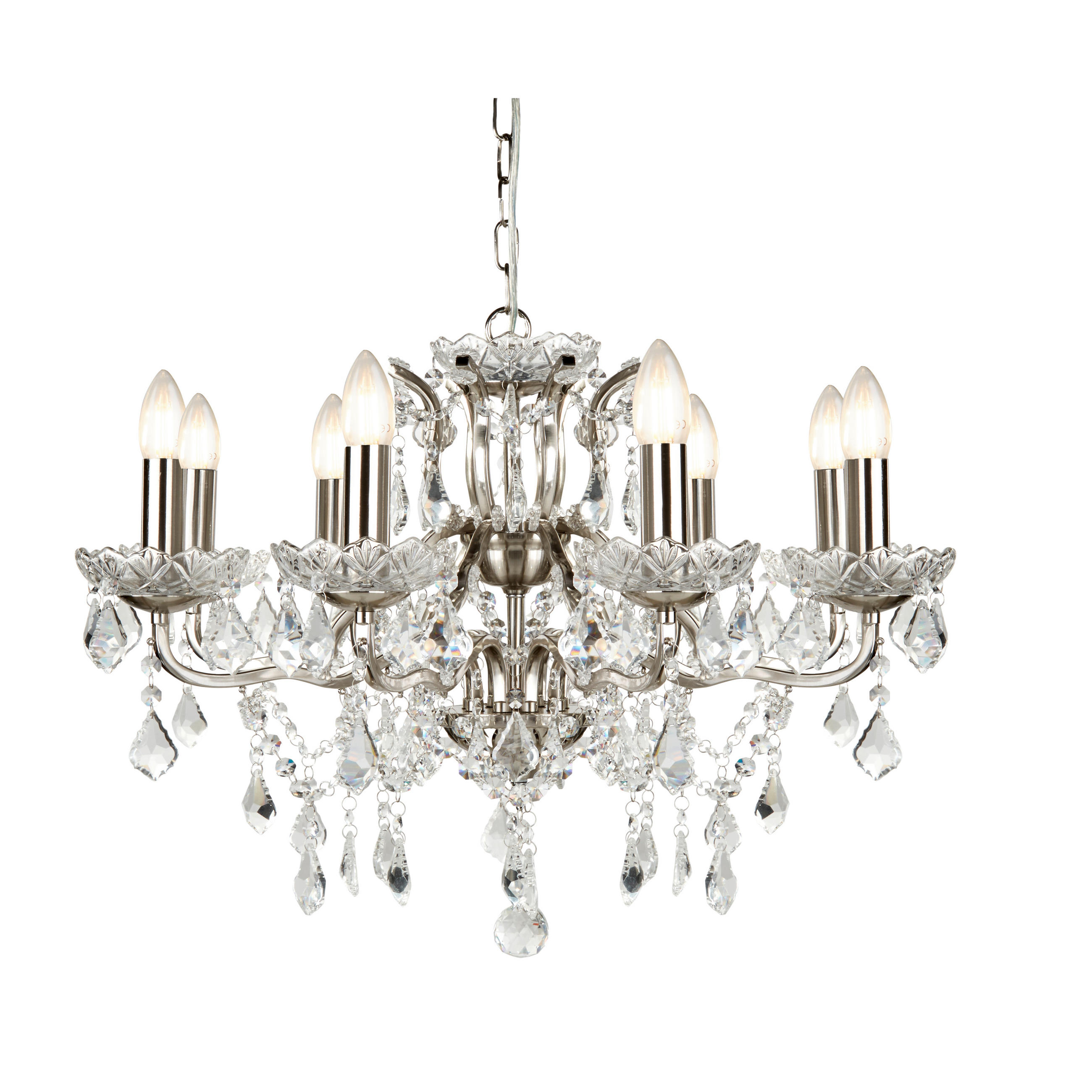 LESTENEC     70/70/43 cm        60 W  - srebrne barve, Design, kovina/steklo (70/70/43cm)