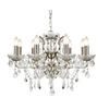 KRONLEUCHTER 70/70/43 cm   - Silberfarben, Design, Glas/Metall (70/70/43cm)