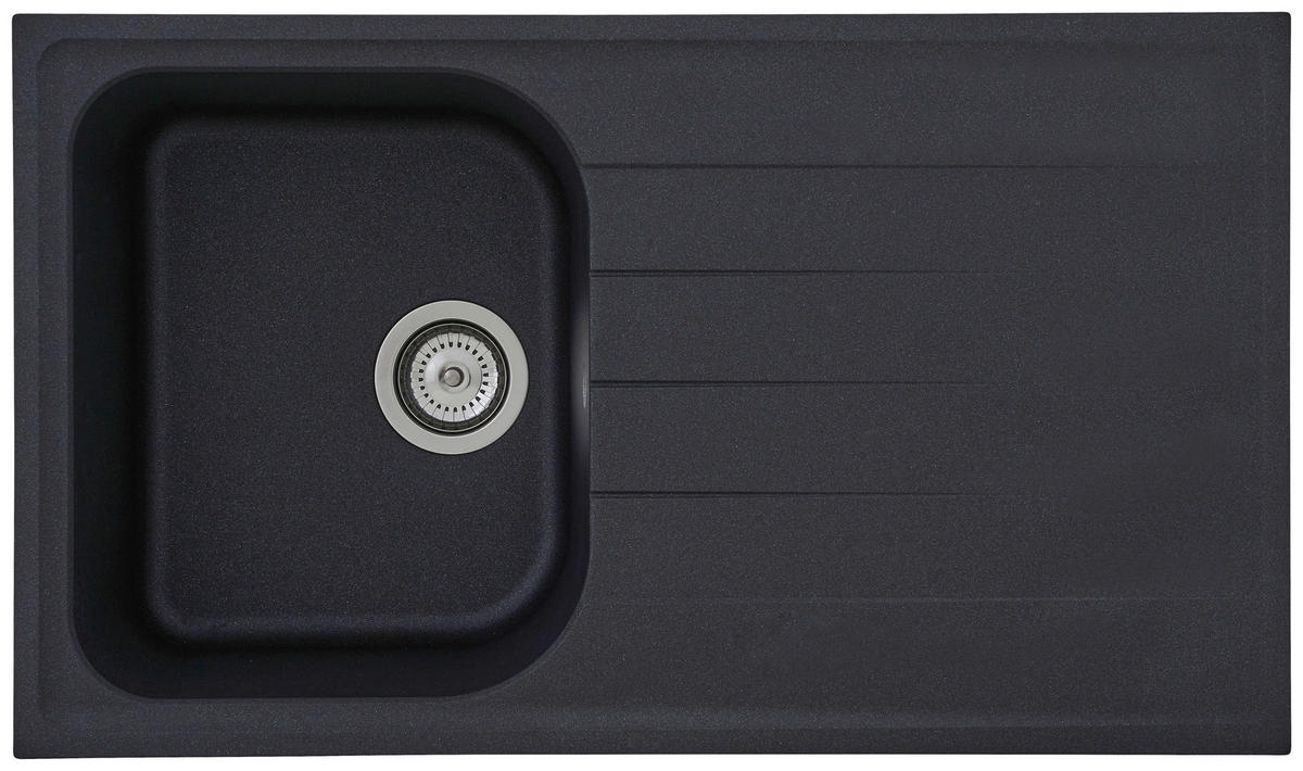 SPÜLE 1725ORLANDO86X50S  - Schwarz, Trend, Stein (86/20,9/50cm) - Respekta
