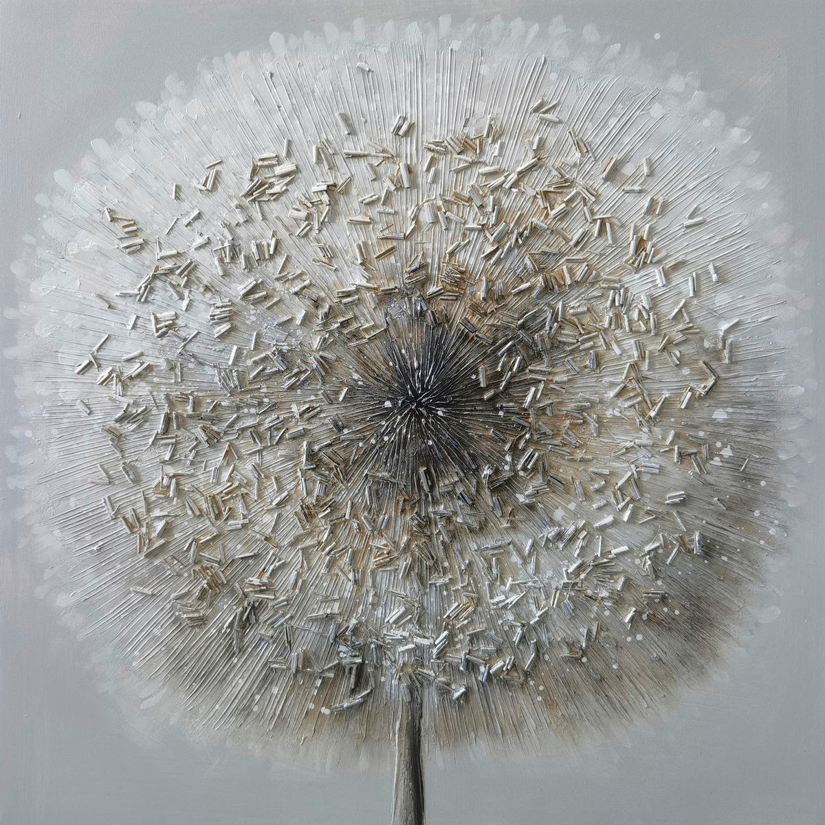 Pictură În Ulei 85/85 cm  - maro/alb, Design, lemn/textil (85/85cm) - Monee