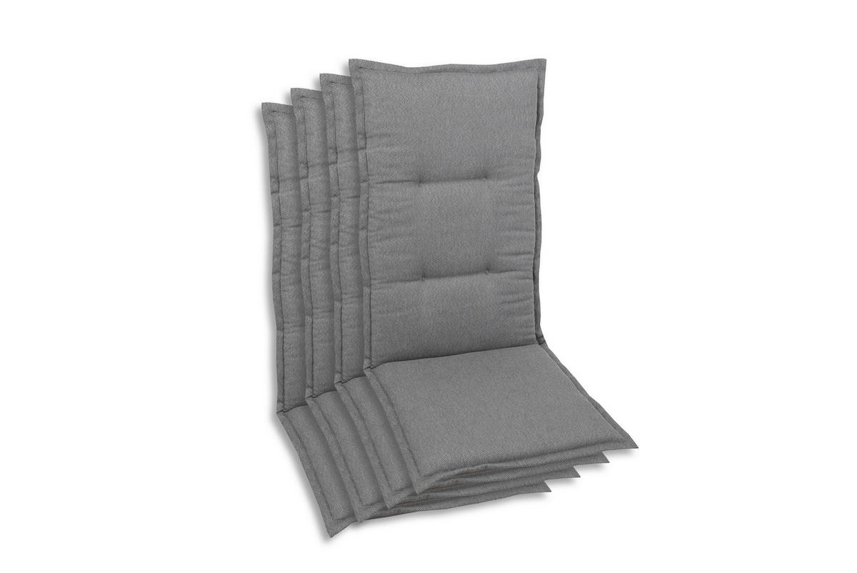 SESSELAUFLAGENSET Uni  - Grau, Basics, Textil (50/7/120cm)