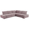 ECKSOFA in Flachgewebe Flieder  - Chromfarben/Flieder, MODERN, Kunststoff/Textil (283/254cm) - Sit & More