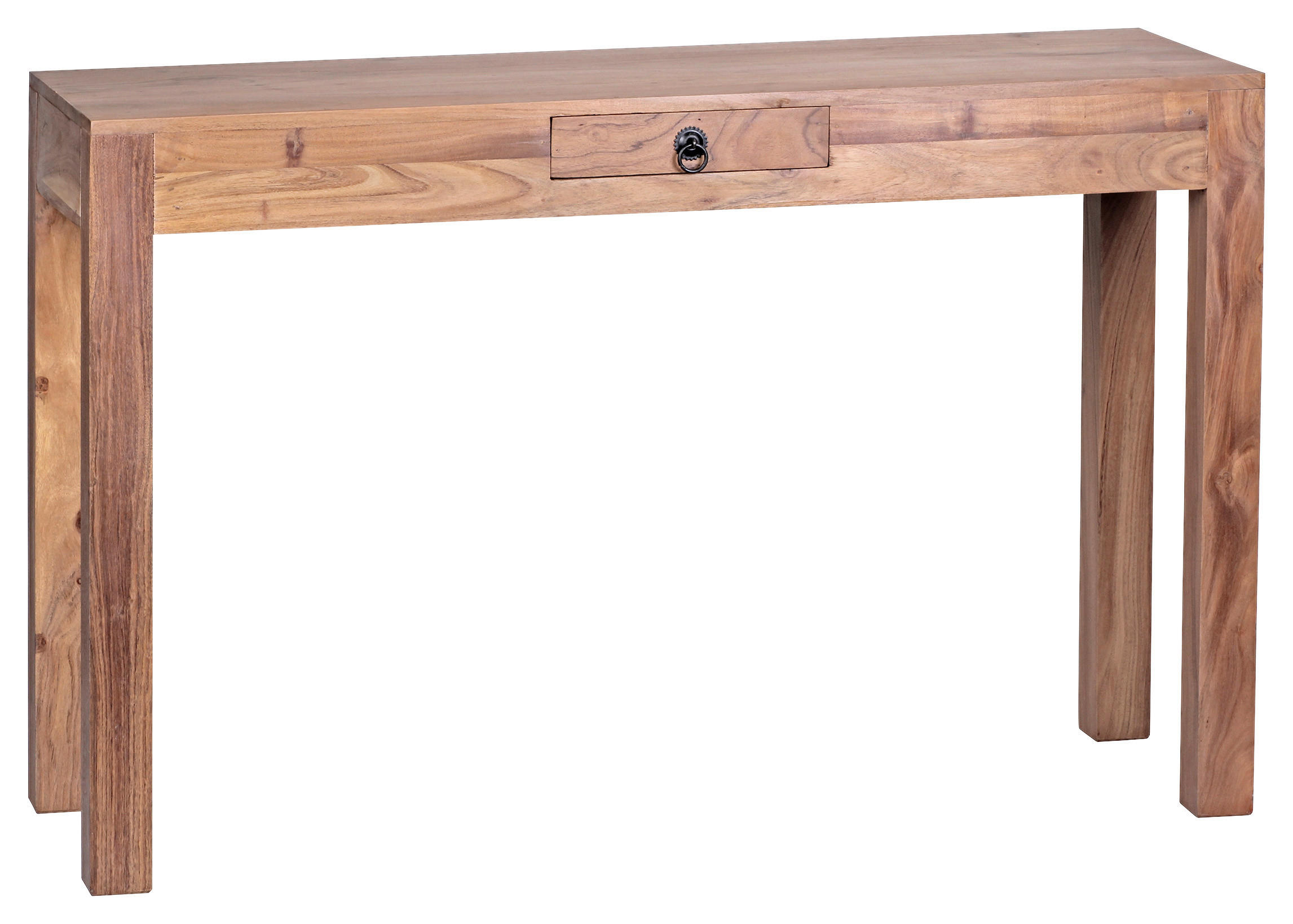 KONZOLOVÝ STOLÍK, akácia, farba akácie, 120/40/70 cm - čierna/farba akácie, Lifestyle, kov/drevo (120/40/70cm) - MID.YOU