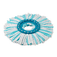 ERSATZMOPP CLEAM TWIST DISC MOP  - Türkis/Weiß, Basics, Kunststoff/Textil (30/30/5cm) - Leifheit