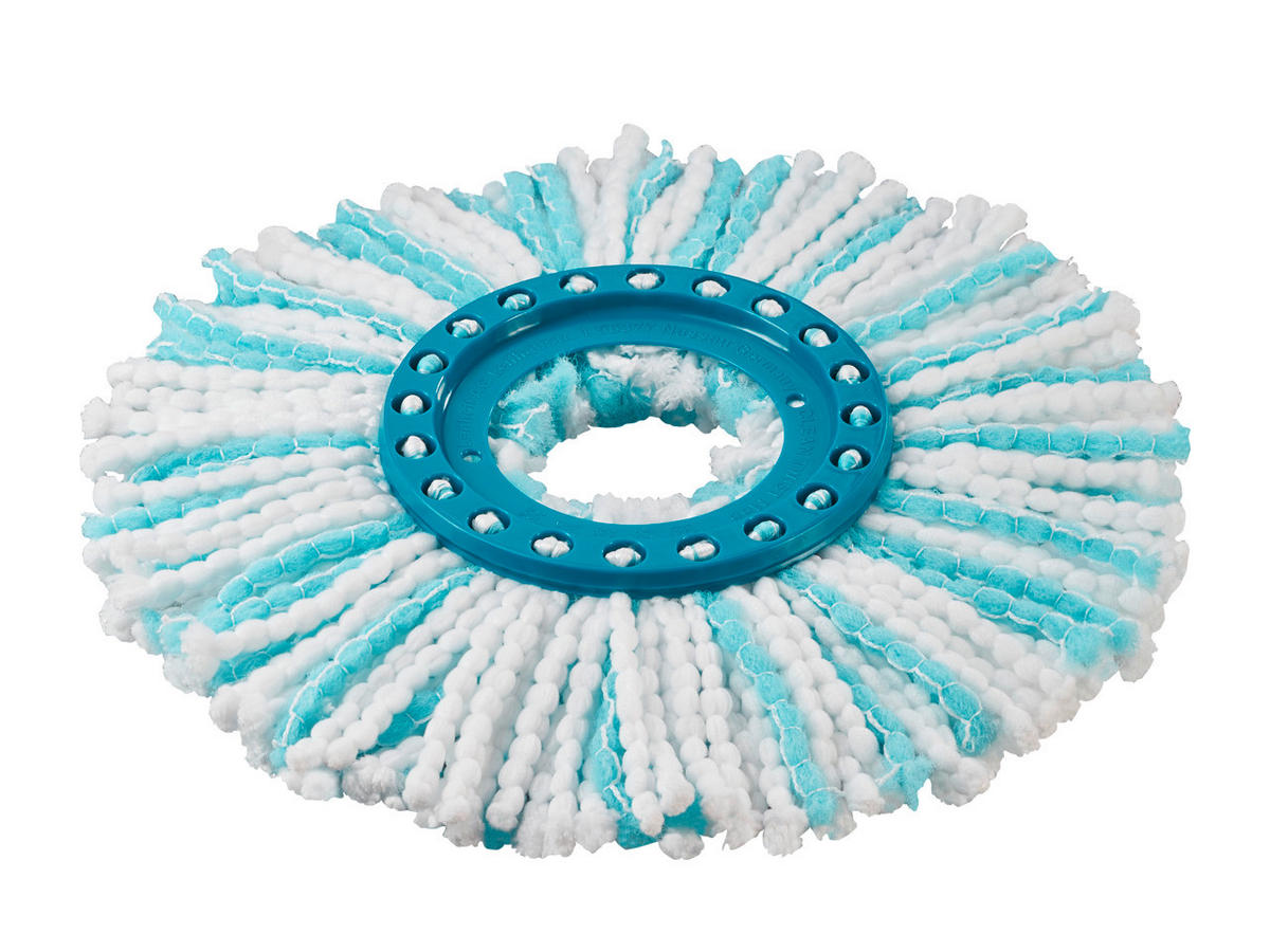 ERSATZMOPP CLEAM TWIST DISC MOP  - Türkis/Weiß, Basics, Kunststoff/Textil (30/30/5cm) - Leifheit