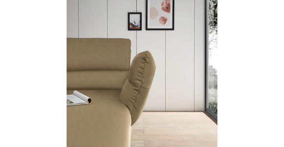 ECKSOFA  in Flachgewebe Senfgelb  279-327/176-217 cm  - Senfgelb/Schwarz, Design, Textil/Metall (279-327/176-217cm) - Dieter Knoll