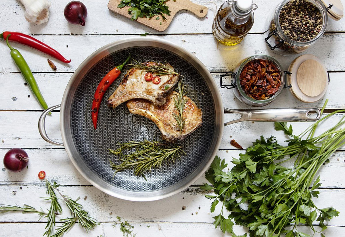 BRATPFANNE RELIEF EVOLUTION 32 cm cm  - Edelstahlfarben, Basics, Metall (32 cmcm) - ELO