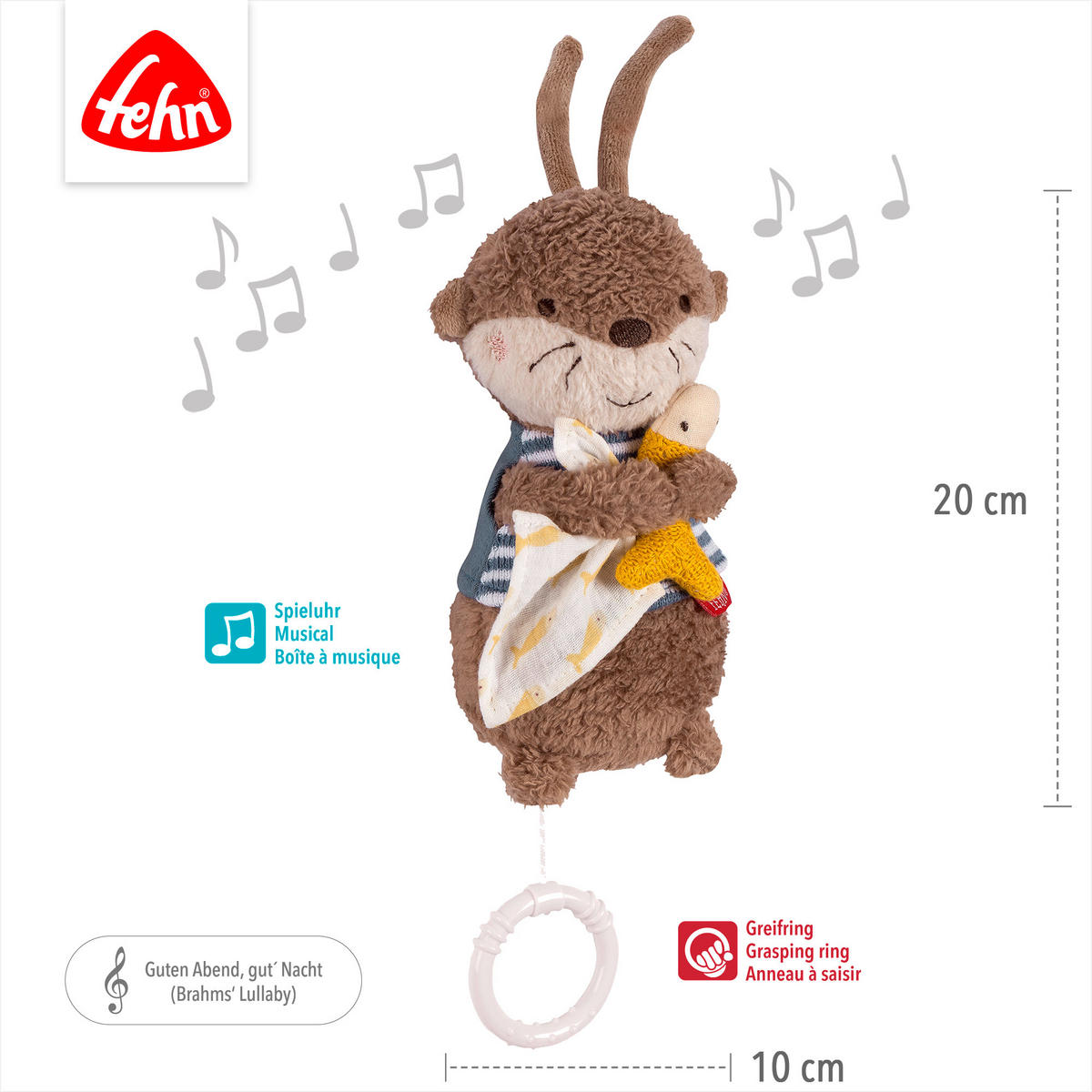 SPIELUHR  - Multicolor, Basics, Textil (19,5/9/5,2cm) - Fehn