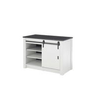 SPÜLENUNTERSCHRANK 133/93/64 cm  in Anthrazit, Weiß  - Anthrazit/Schwarz, Trend, Holzwerkstoff/Metall (133/93/64cm) - MID.YOU