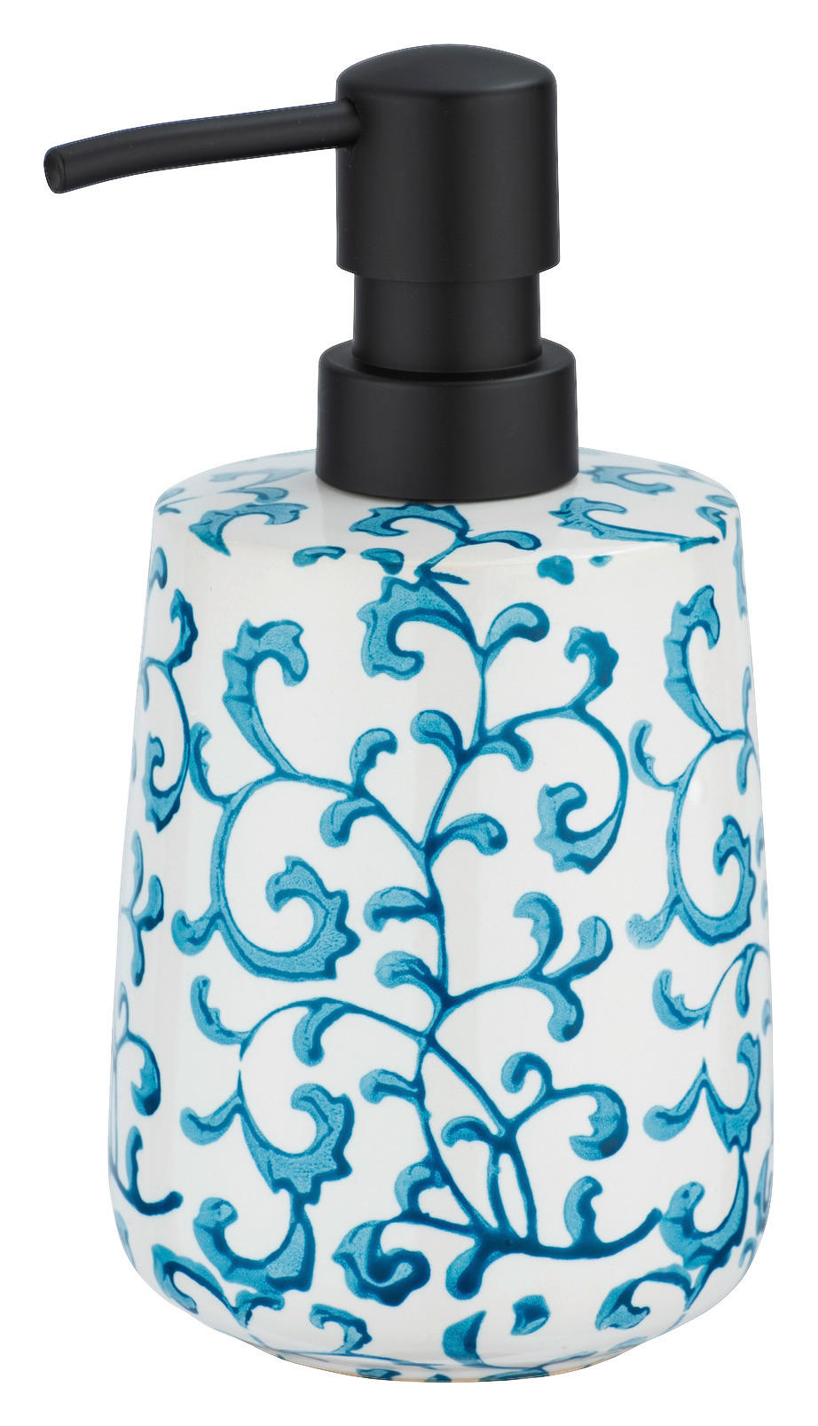 SEIFENSPENDER  - Blau/Schwarz, Basics, Keramik (8,5/15/8,5cm) - Wenko