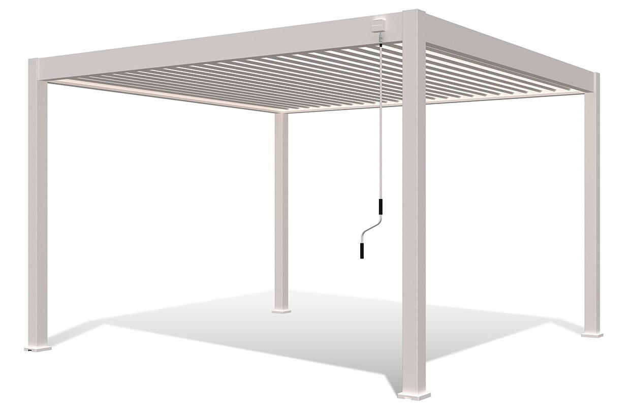 PERGOLA 360/255/400 cm Aluminium  - Weiß, Basics, Metall (360/255/400cm) - Gardenson