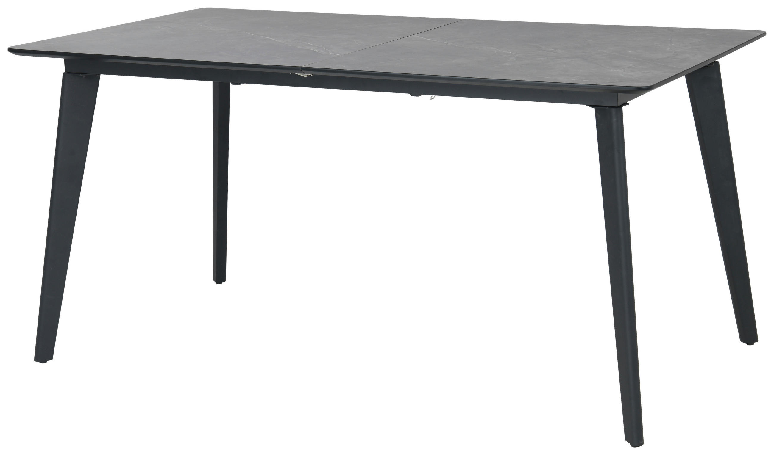 ESSTISCH Grau rechteckig  ausziehbar  - Schwarz/Grau, LIFESTYLE, Holzwerkstoff/Metall (180/220/100/75cm) - MID.YOU