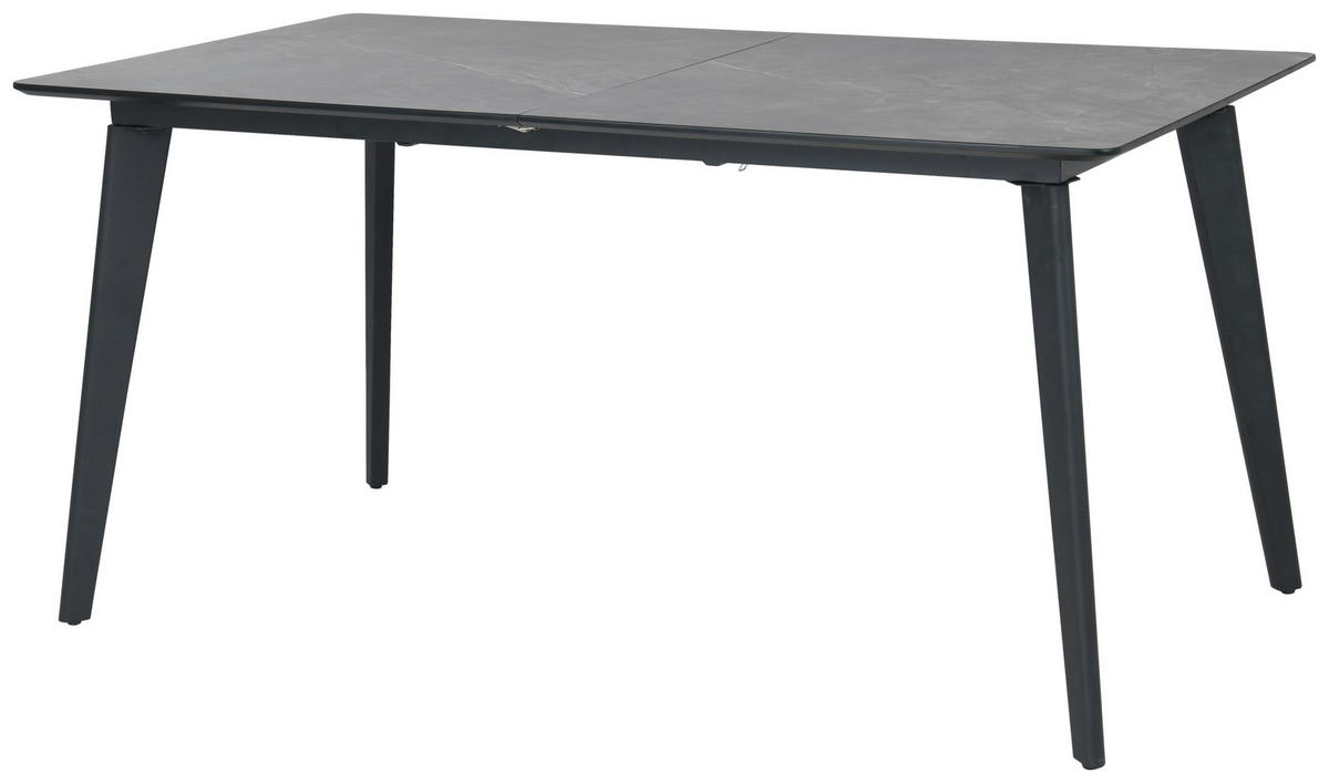 JEDÁLENSKÝ STÔL, sivá, 180-220/90/75 cm - čierna/sivá, Lifestyle, kov/kompozitné drevo (180-220/90/75cm) - MID.YOU