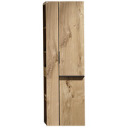 Hochschrank - Eichefarben/Schwarz, KONVENTIONELL, Glas/Holz (48/160/35cm) - Voglauer
