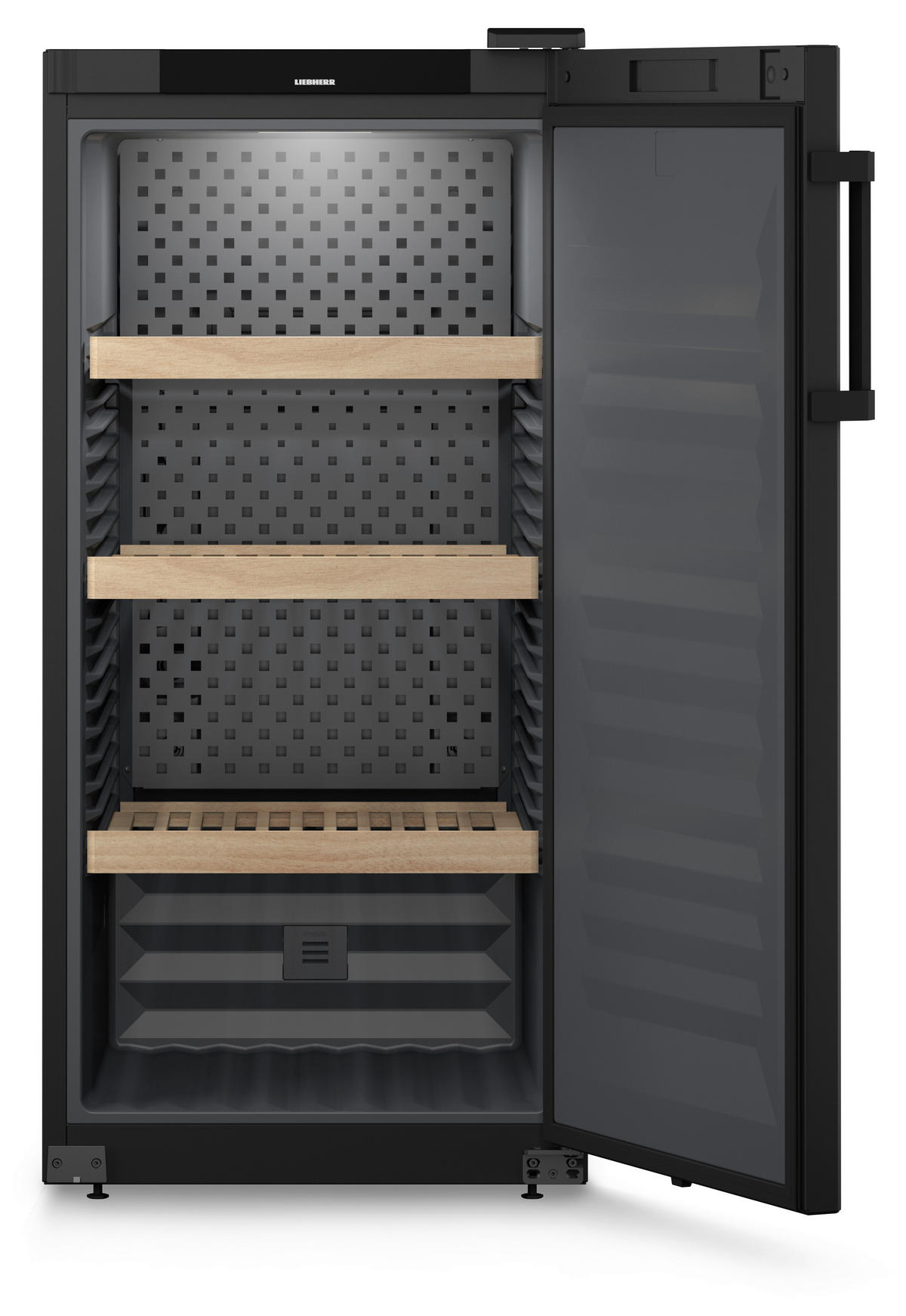 WEINKÜHLSCHRANK WSbl 4201  - Schwarz, Basics, Metall (59,7/128,4/76,3cm) - Liebherr