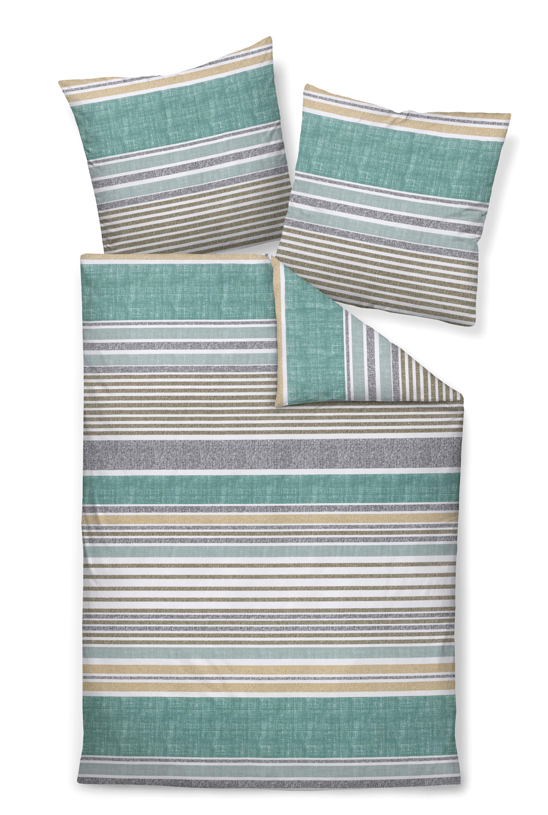 BETTWÄSCHE Biber 200/200 cm  - Grün, Design, Textil (200/200cm) - Janine