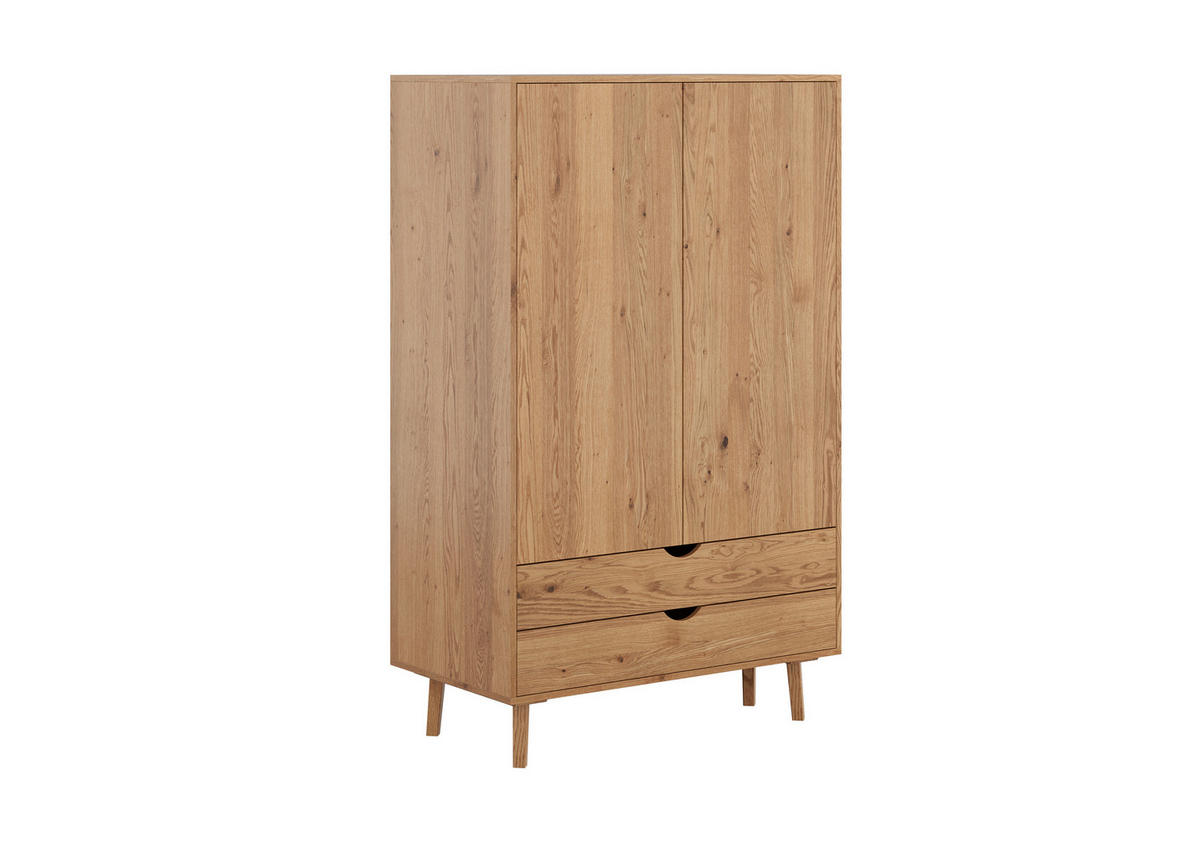 ŠATNÍ SKŘÍŇ S OTOČNÝMI DVEŘMI, dub, barvy dubu, 110/180/60 cm - barvy dubu, Moderní, dřevo (110/180/60cm) - Livetastic