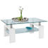 COUCHTISCH in Metall, Glas, Holzwerkstoff 100/60/45 cm - Weiß, Design, Glas/Holzwerkstoff (100/60/45cm) - Carryhome COUCHTISCH in Metall, Glas, Holzwerkstoff 100/60/45 cm - Weiß, Design, Glas/Holzwerkstoff (100/60/45cm) - Carryhome