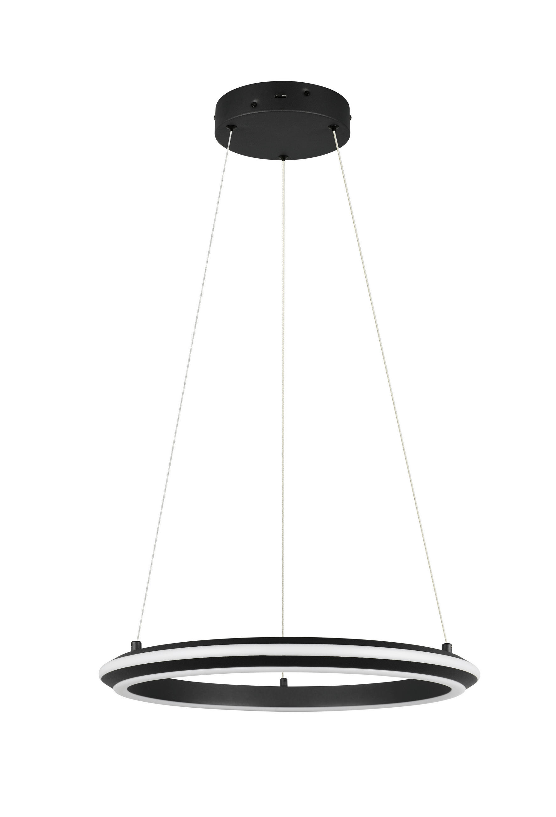 Trio Leuchten Led-Pendelleuchte Amador Schwarz 45 cm