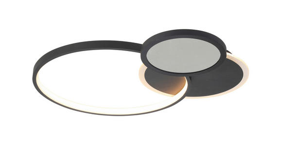 LED-DECKENLEUCHTE 55/45/7,5 cm - Schwarz, LIFESTYLE, Kunststoff/Metall (55/45/7,5cm) - Novel