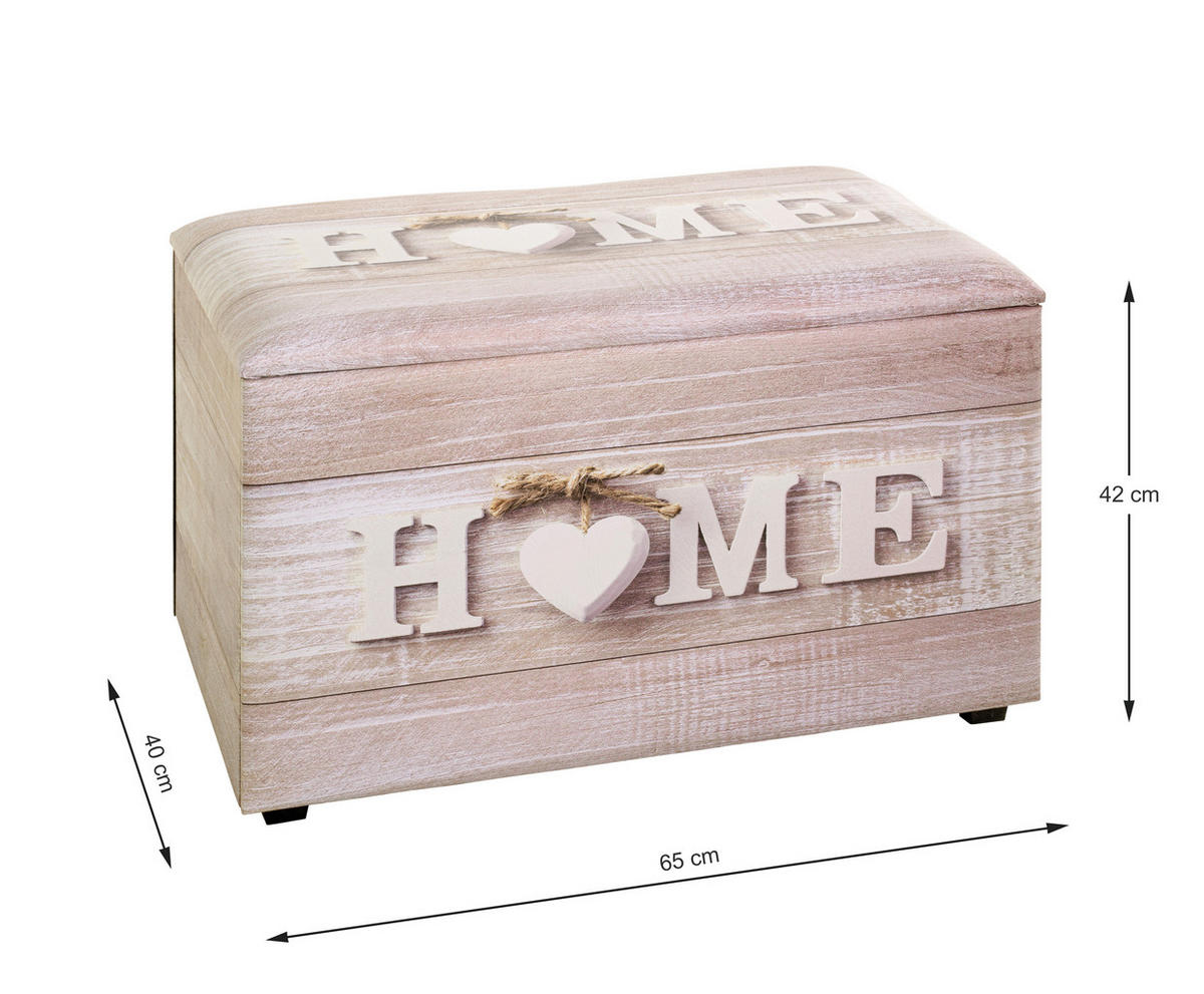 TRUHENBANK in Kunststoff, Holzwerkstoff 65/42/40 cm  - Multicolor, Trend, Holzwerkstoff/Kunststoff (65/42/40cm)