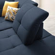 ECKSOFA in Chenille Dunkelblau  310/240 cm  - Schwarz/Dunkelblau, Design, Textil/Metall (310/240cm) - Xora