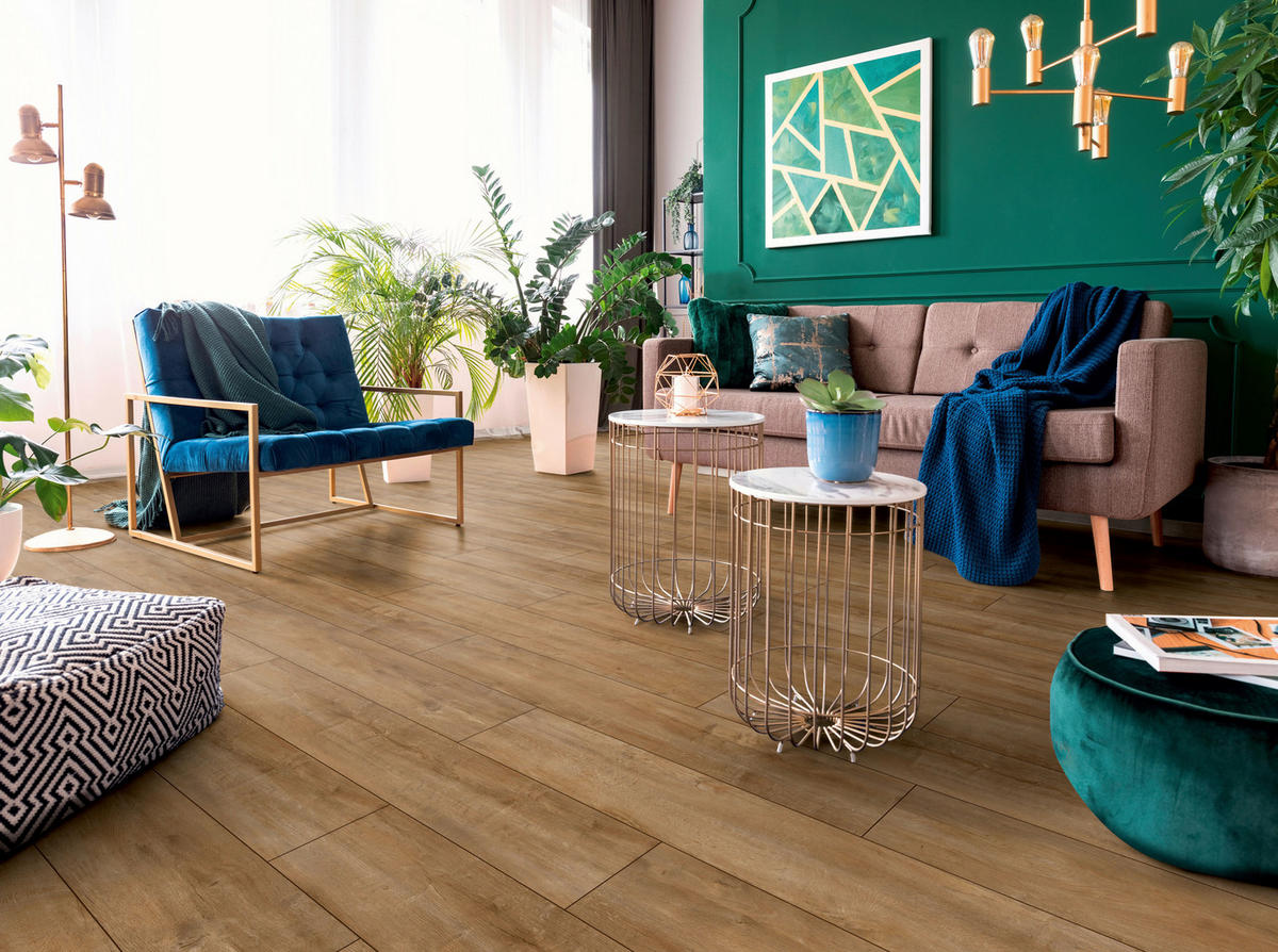LAMINATBODEN Exquisit Plus  - Eichefarben, KONVENTIONELL, Holz (138.0/24.4/0.8cm)