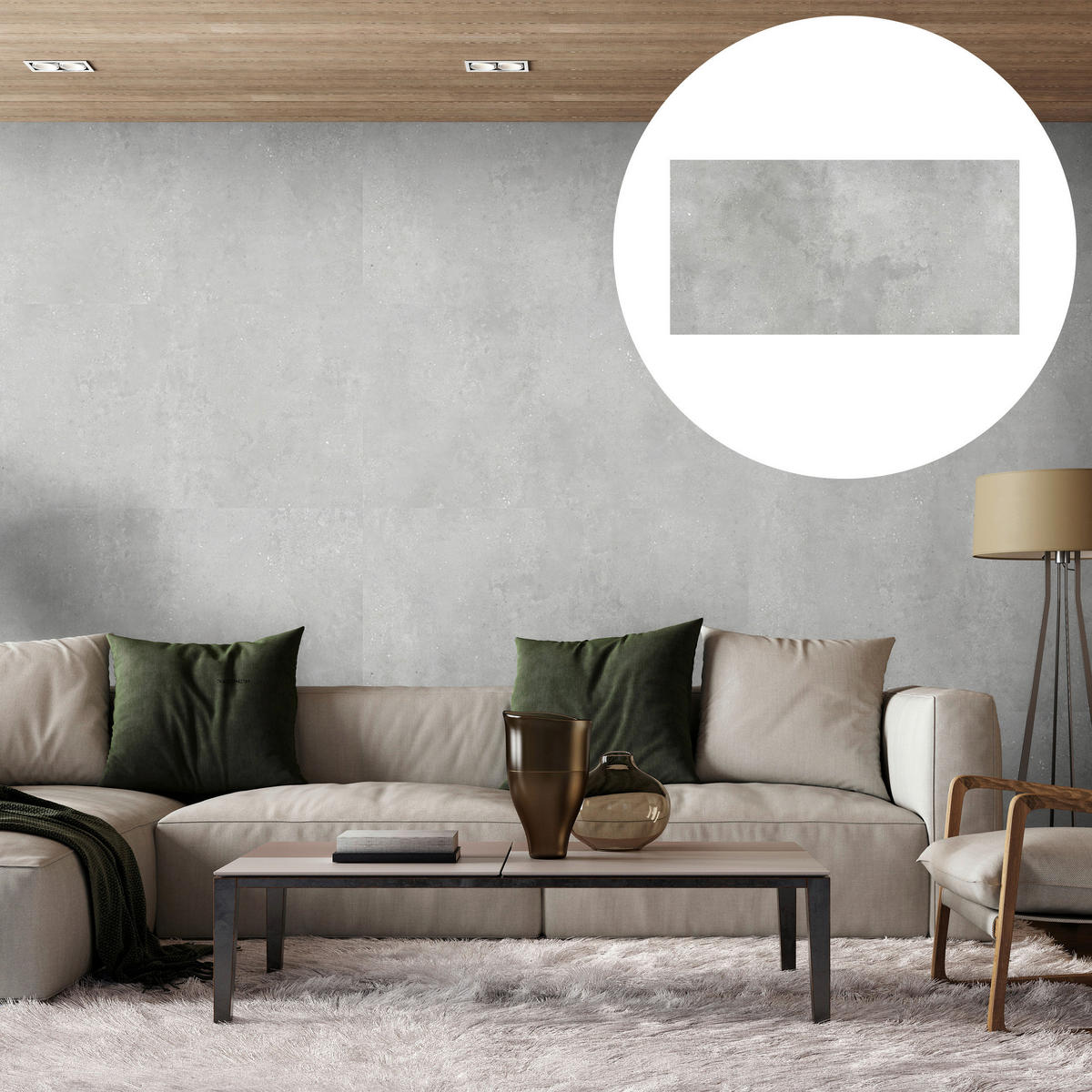 Vinyl für die Wand XL  - Hellgrau, MODERN, Kunststoff (120/60/0,37cm)