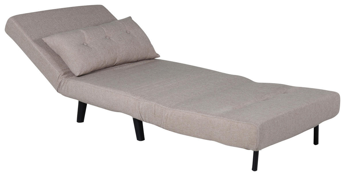 BÄDDFÅTÖLJ i textilväv svart, beige  - beige/svart, Design, metall/textil (70/88/80cm) - Livetastic