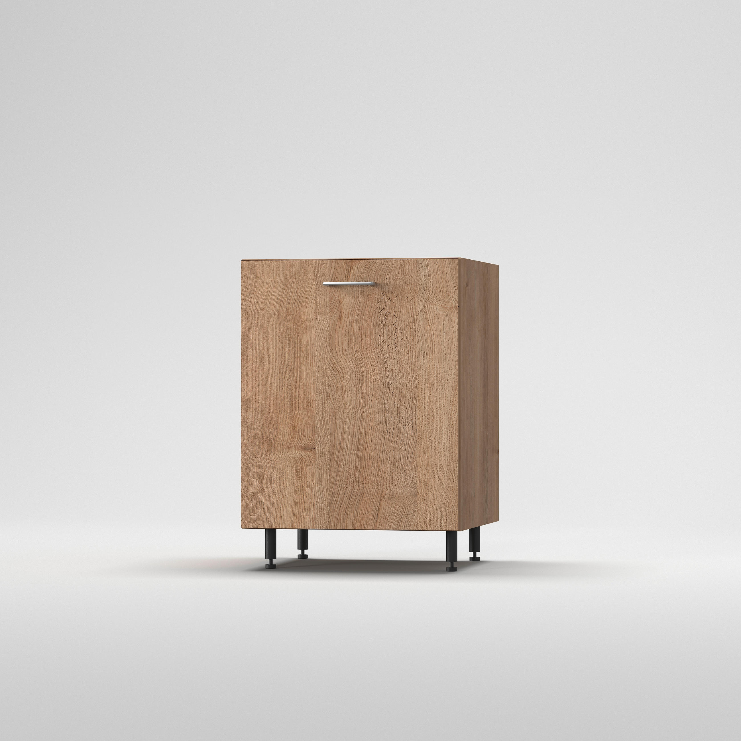 MOSOGATÓ-ALSÓSZEKRÉNY - tölgyfa, Basics, fa/fém (60/87/56cm) - Carryhome