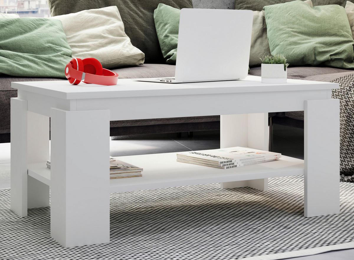 COUCHTISCH in Holzwerkstoff 90/53/41 cm  - Weiss, Modern, Holzwerkstoff (90/53/41cm) - MID.YOU